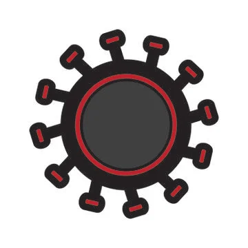 Coronavirus Bacteria Cell Icon Design Vector, 2019-nCoV - Corona virus China. Stock Illustration