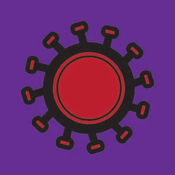 Coronavirus Bacteria Cell Icon Design Vector, 2019-nCoV - Corona virus China. Stock Illustration