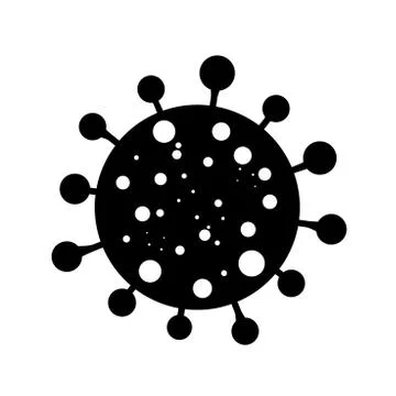 Coronavirus Bacteria Cell Icon Stock Illustration