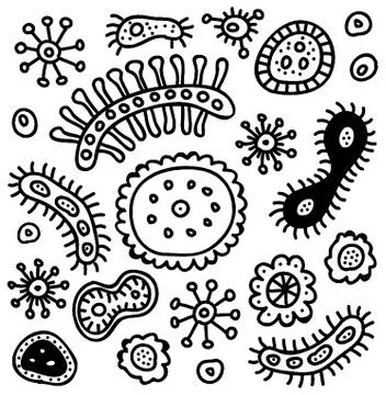 Coronavirus bacteria detected under microscope Ilustración de archivo