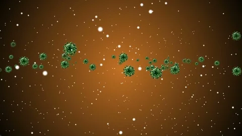 Coronavirus Bacteria Floating Stock Footage 126741919