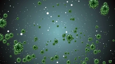 Coronavirus Bacteria Floating 스톡 동영상 126744033