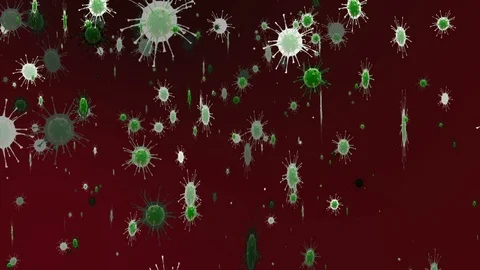 Coronavirus Bacteria Floating Vidéo 126745839