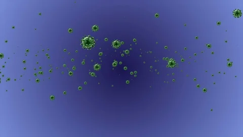Coronavirus Bacteria Floating Stock Footage 126755506