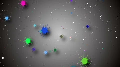 Coronavirus Bacteria Floating 스톡 동영상 126757080