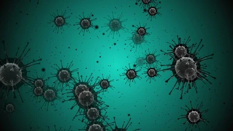 Coronavirus Bacteria Floating Video stock 126758857