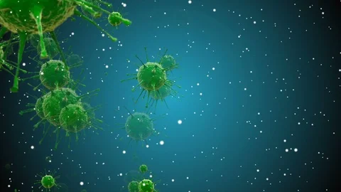 Coronavirus Bacteria Floating 動画素材 126764549