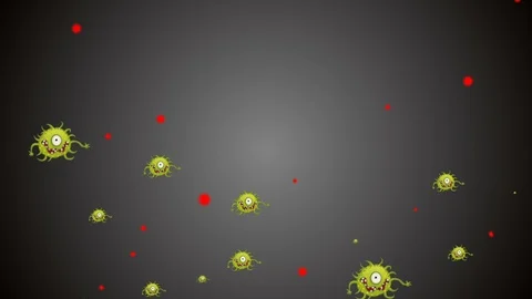 Coronavirus Bacteria Floating 動画素材 126764964