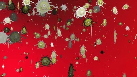Coronavirus Bacteria Floating Video stock 126765832