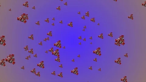 Coronavirus Bacteria Floating Video stock 126766120