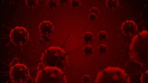 Coronavirus Bacteria Floating Stock Footage 126766436