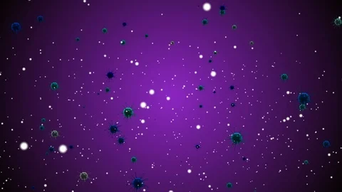 Coronavirus Bacteria Floating Stock Footage 126766661