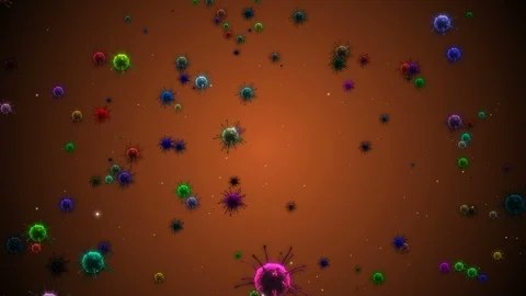 Coronavirus Bacteria Floating 動画素材 126768882