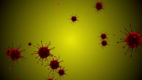 Coronavirus Bacteria Floating Stock Footage 126773779
