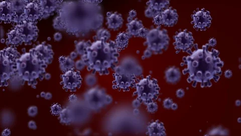 Coronavirus Bacteria Floating 스톡 동영상 126773828