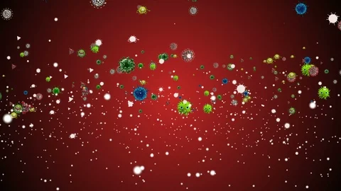 Coronavirus Bacteria Floating 動画素材 126774042