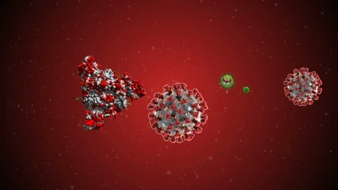 Coronavirus Bacteria Floating Video stock 126774251