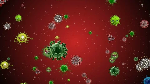 Coronavirus Bacteria Floating 動画素材 126780834