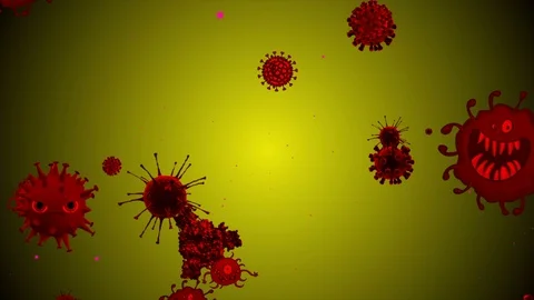 Coronavirus Bacteria Floating 스톡 동영상 126780921