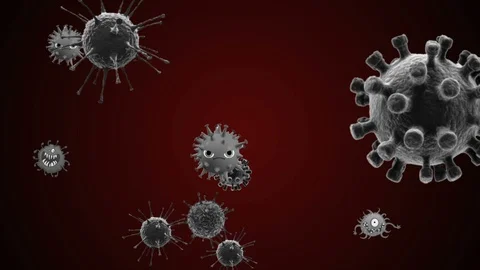 Coronavirus Bacteria Floating Vídeo Stock 126781628