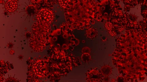 Coronavirus Bacteria Floating Stock Footage 126782879
