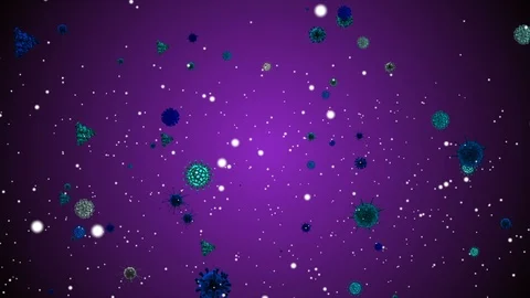 Coronavirus Bacteria Floating Stock Footage 126783633
