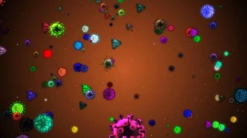 Coronavirus Bacteria Floating Vidéo 126783766