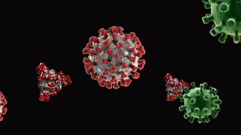 Coronavirus Bacteria Floating 스톡 동영상 126783885