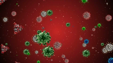 Coronavirus Bacteria Floating Vídeo Stock 126783952