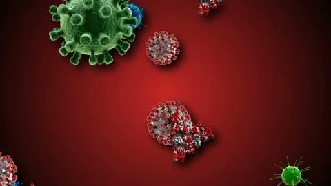 Coronavirus Bacteria Floating 動画素材 126784306