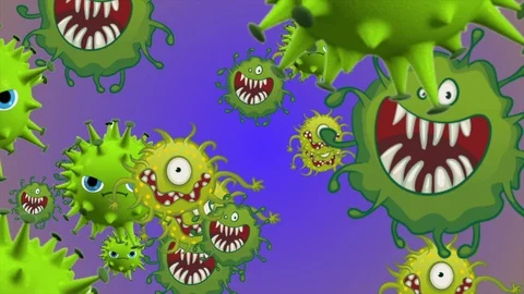 Coronavirus Bacteria Floating Stock Footage 126799633