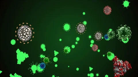 Coronavirus Bacteria Floating Stock Footage 126799661