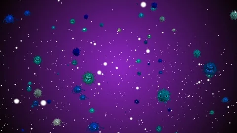 Coronavirus Bacteria Floating Stock Footage 126799746