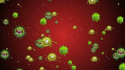 Coronavirus Bacteria Floating 動画素材 126800372
