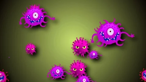 Coronavirus Bacteria Floating 動画素材 126800421