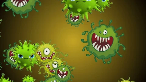 Coronavirus Bacteria Floating 動画素材 126800492