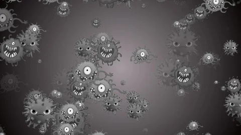 Coronavirus Bacteria Floating Stock-Footage 126800509