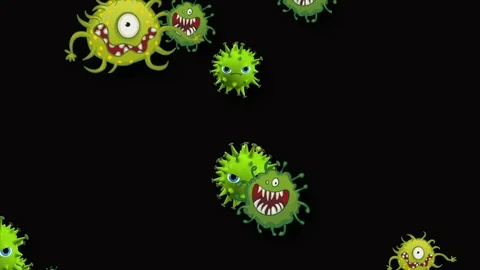 Coronavirus Bacteria Floating 動画素材 126800592