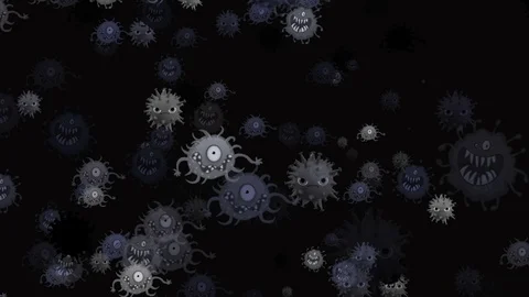 Coronavirus Bacteria Floating Vidéo 126800659