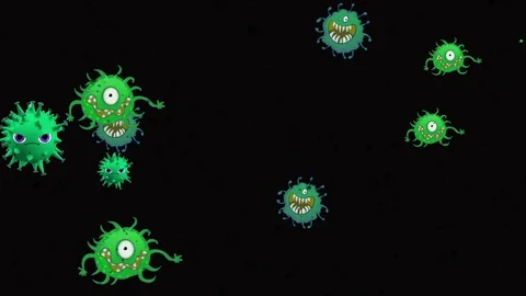 Coronavirus Bacteria Floating 動画素材 126800669