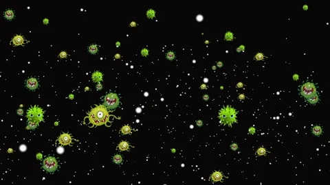 Coronavirus Bacteria Floating 動画素材 126800807