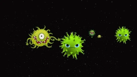 Coronavirus Bacteria Floating Vidéo 126801041