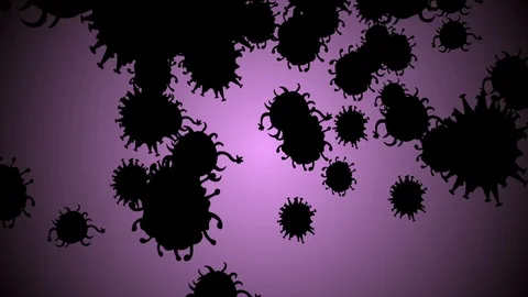 Coronavirus Bacteria Floating Stock Footage 126801218