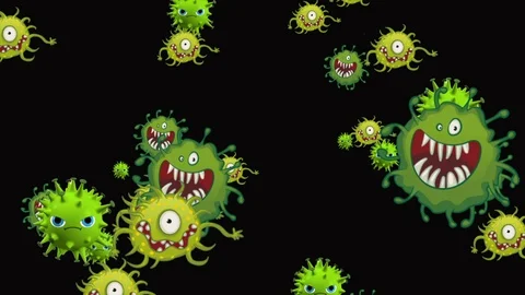 Coronavirus Bacteria Floating Video stock 126801378