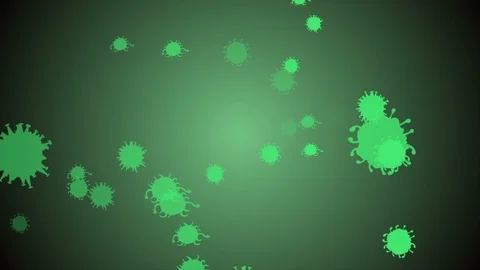 Coronavirus Bacteria Floating Stock Footage 126801503