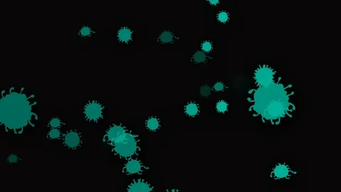 Coronavirus Bacteria Floating Video stock 126801689