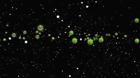 Coronavirus Bacteria Floating Stock-Footage 126801771
