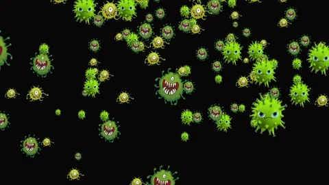 Coronavirus Bacteria Floating Stock Footage 126802052