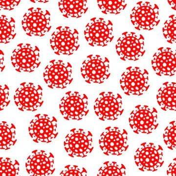 Coronavirus bacteria. Seamless pattern. Stock Illustration