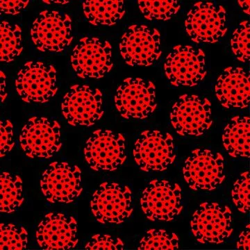 Coronavirus bacteria. Seamless pattern. Stock Illustration